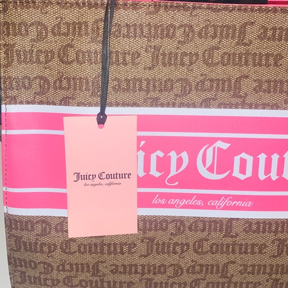SOLD JUICY COUTURE Billboard Satchel Tote Lemonade Pink Logo NWT NEW - Picture 4 of 8